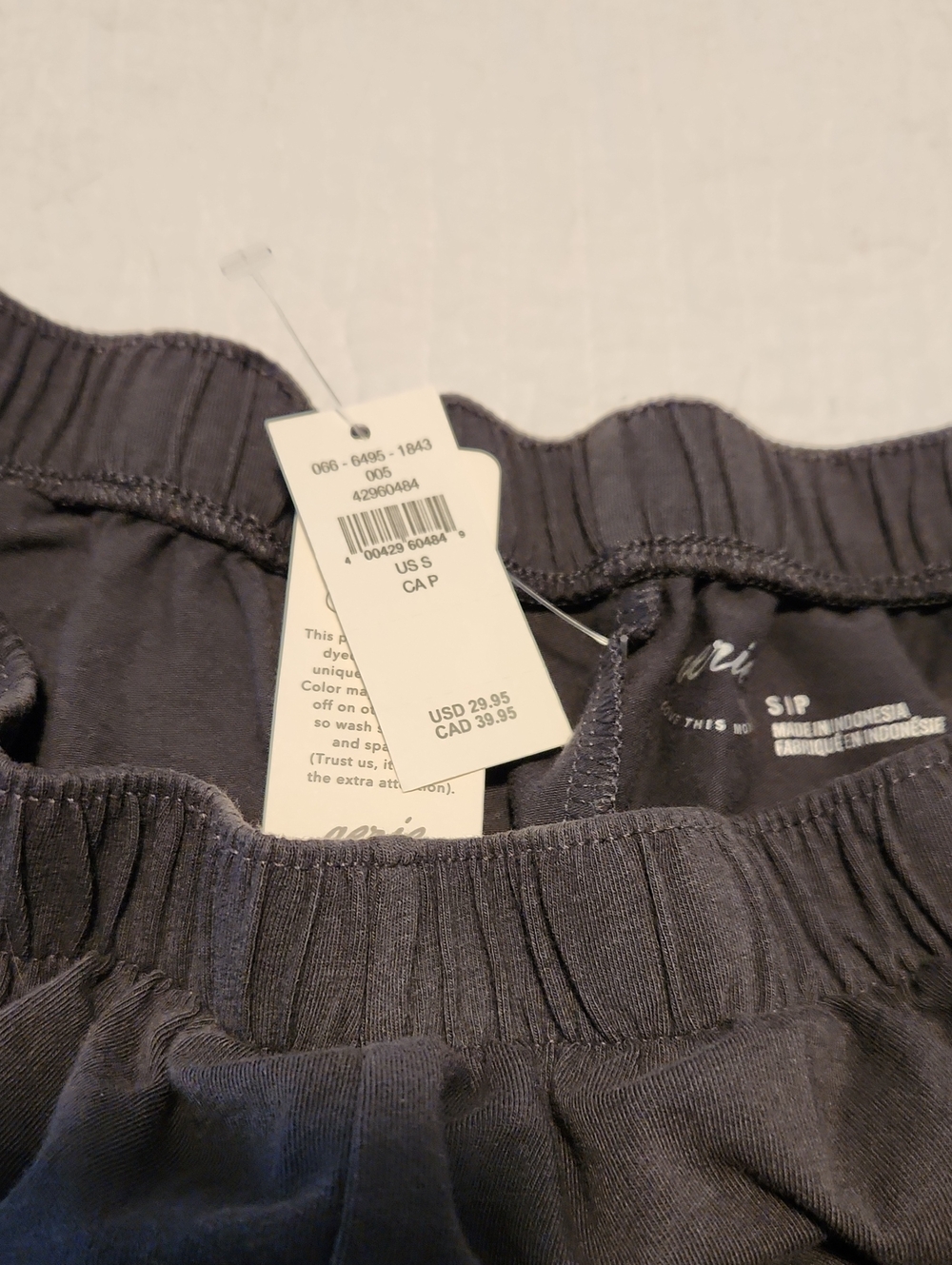 Aerie Dark Charcoal Elastic Waist Shorts NWT